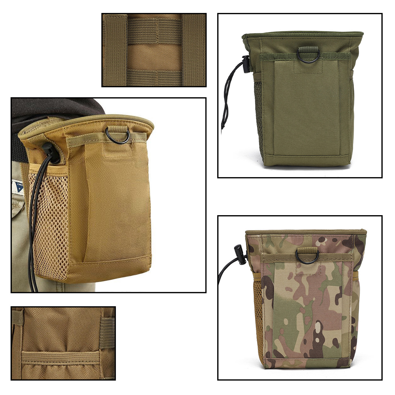 Camouflage Hunting Jacket - Bolsa MOLLE camuflada 3-5L reciclável bolsa