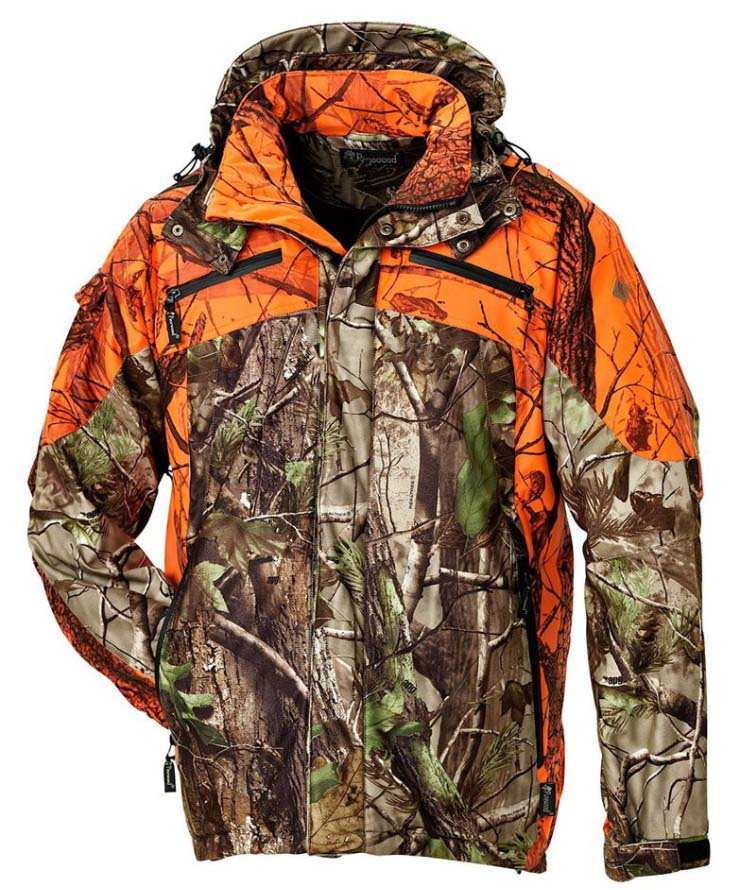 Camouflage Hunting Jacket - Upland masculino personalizado velo laranja impermeável