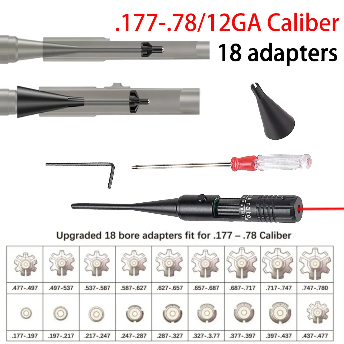 Laser Boresighter Kit - Kit de visão de furo laser