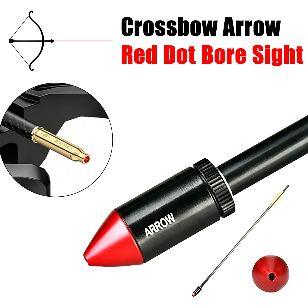 Laser Boresighter Kit - Mira Laser Vermelha Tática para Arco