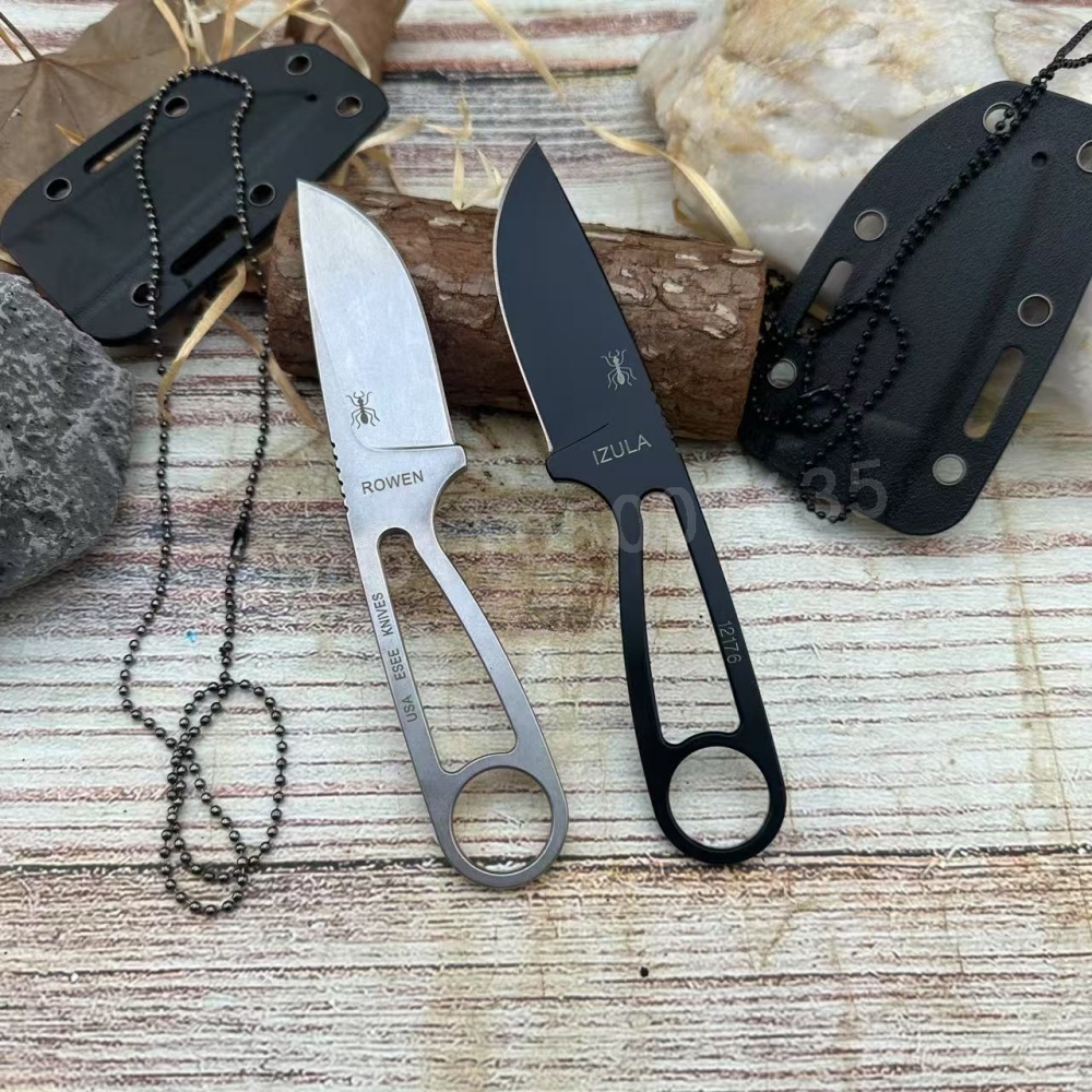 Outdoor Hunting Gifts - Izula faca reta de alta resistência,