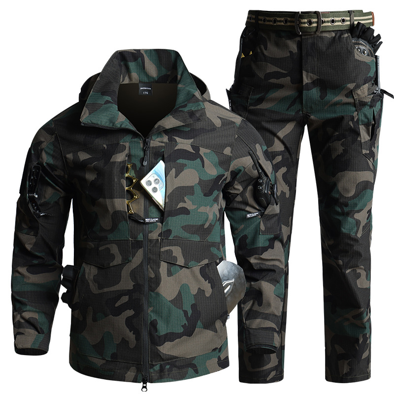 Hunting Outdoors - Conjunto Tático Camuflado Masculino: Jaqueta com
