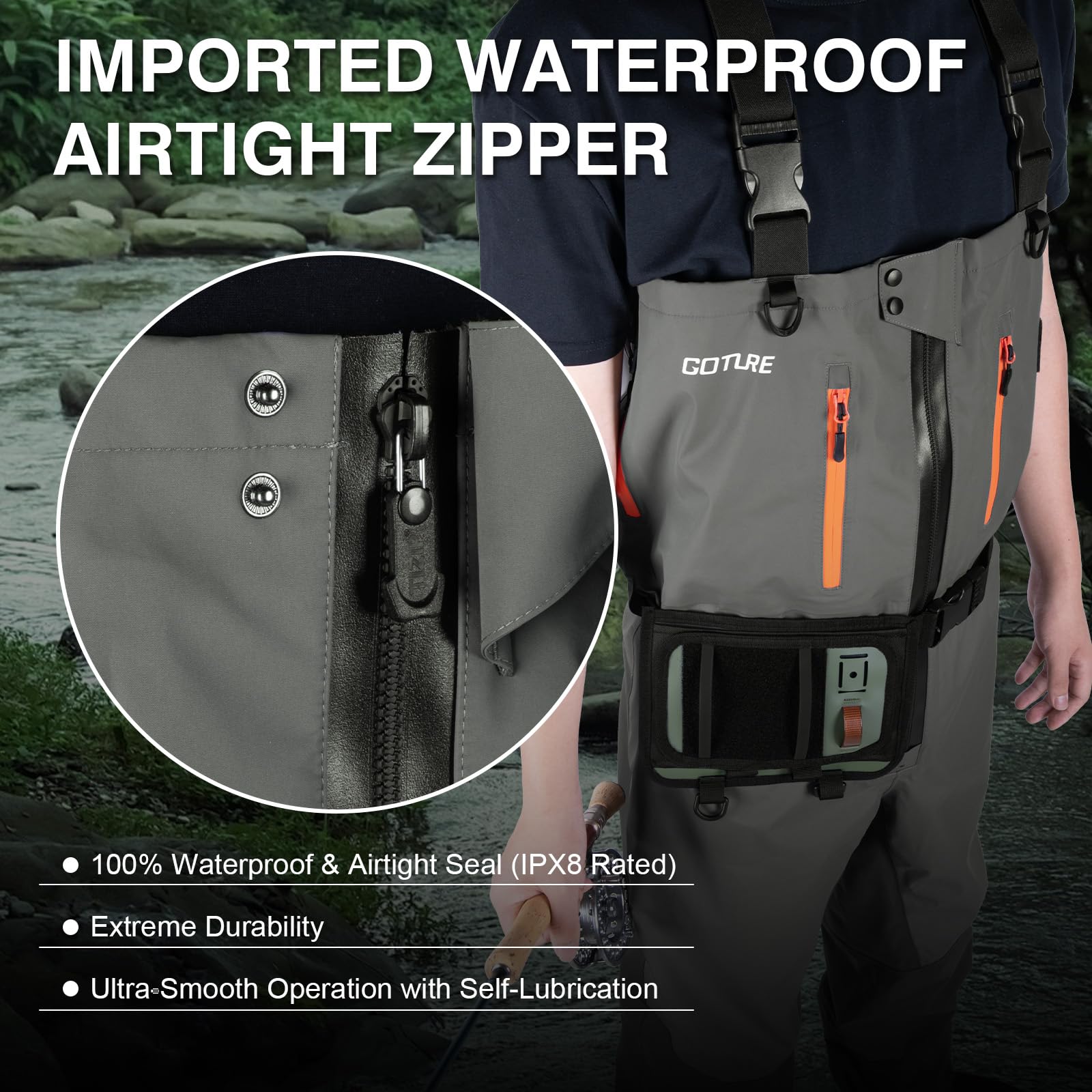 Goture 5 camadas à prova dwate - Fishing Waders Breathable avaliação e preço