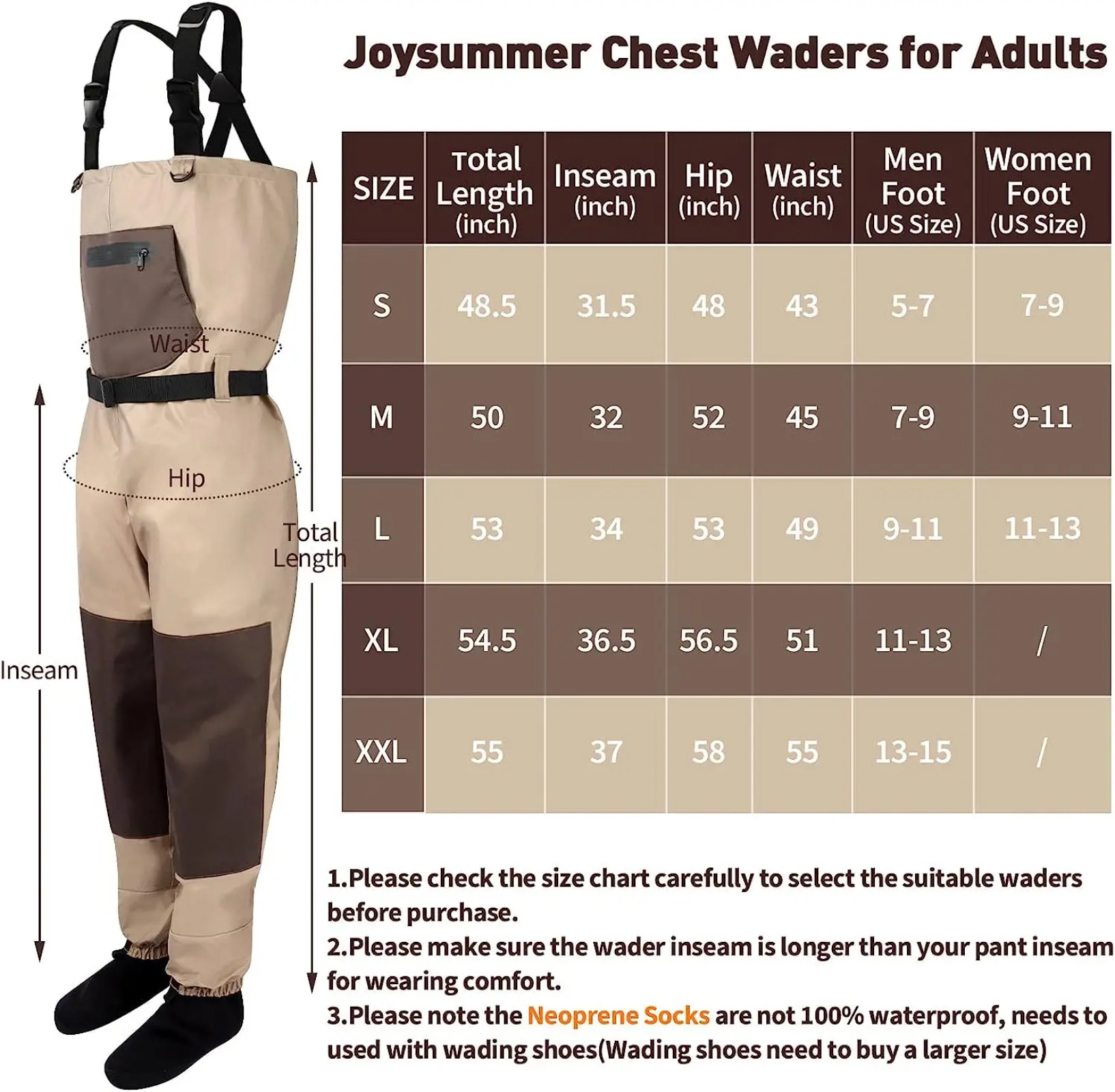 Goture Waders de Pesca com 3 C - Fishing Waders Breathable avaliação e preço