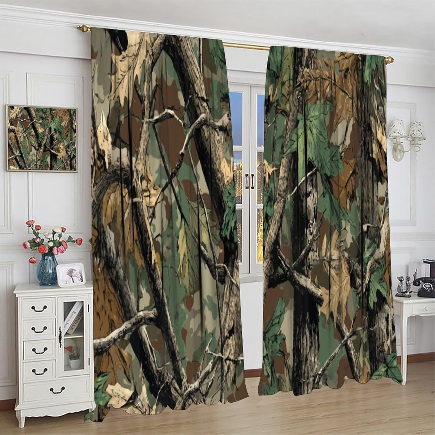 Cortinas de Camuflagem Florest - Hunting And Camping In Forest avaliação e preço