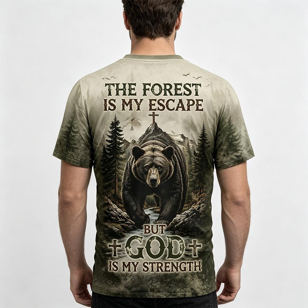 Camiseta Masculina Vintage com - Hunting And Camping In Forest avaliação e preço