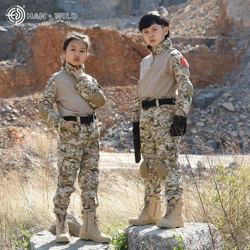 Crianças uniforme tático conju - Camouflage Hunting Jacket avaliação e preço