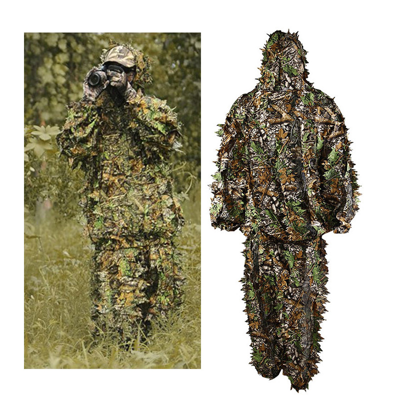 Ghillie Suit ao ar livre para  - Camouflage Hunting Jacket avaliação e preço