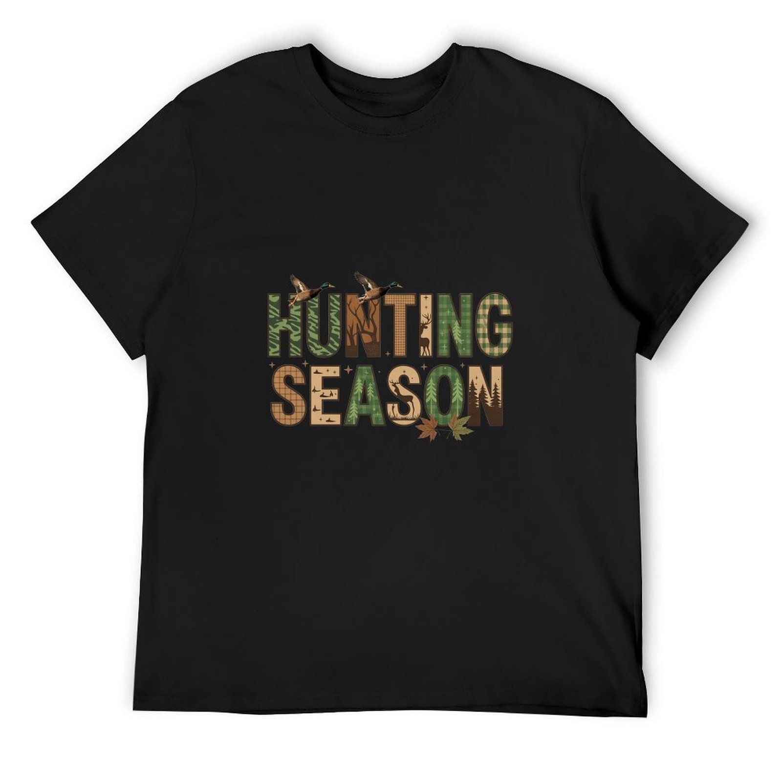 Camiseta de algodão preta camu - Outdoor Hunting Gifts avaliação e preço