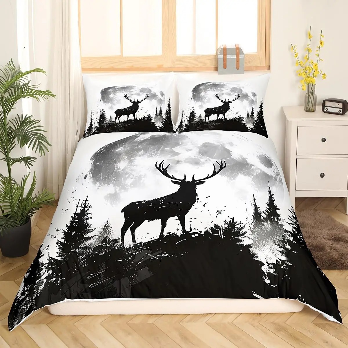 Cervos elk capa de edredão rei - Hunting And Camping In Forest avaliação e preço