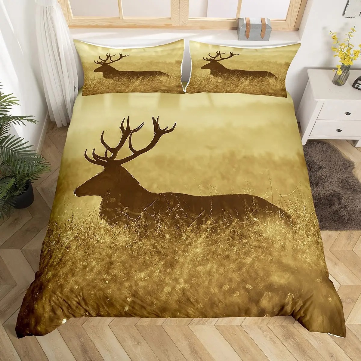 Cervos elk capa de edredão rei - Hunting And Camping In Forest avaliação e preço